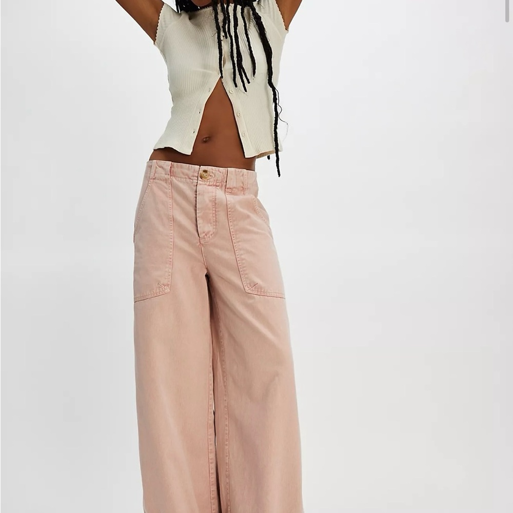 Free People Pink long game, Chino pants